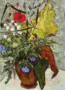 Vincent Van Gogh Wild Flowers and Thistles in a Vase oil on canvas